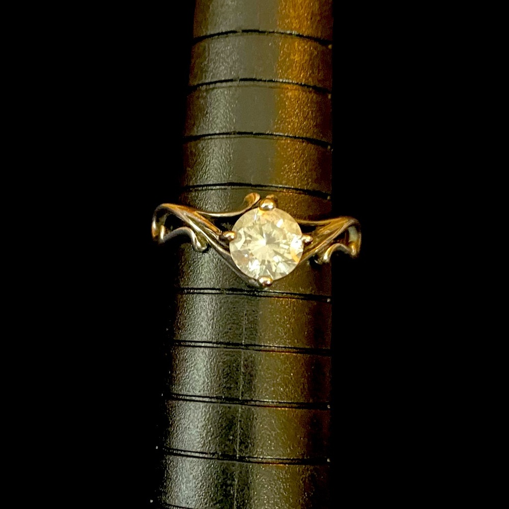 Kabana ring in silver & clear crystal/cz